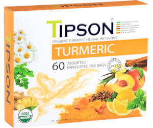 Organic Turmeric Assorted 60 Enveloped Teabags