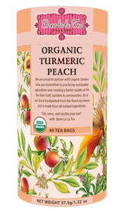 Fruit Infusions No Caffeine: Brew La La Tea - Organic Turmeric Peach