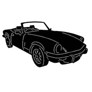 CAR ART Silhouette TRIUMPH SPITFIRE 531x284mm