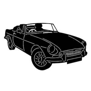 Gift Ideas: CAR ART Silhouette MGB 504x287mm