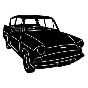 CAR ART Silhouette FORD ANGLIA 389x277mm