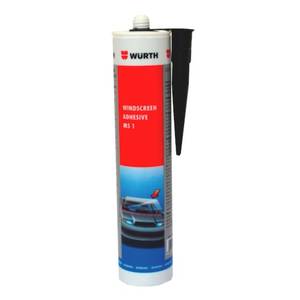 Adhesives: WINDSCREEN WINDOW ADHESIVE MS1 Black 310ml Wurth Cartridge