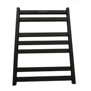 Heated Towel Rails: HEATED TOWEL RAIL - BLACK FINISH 7 BARS 400MM WIDE