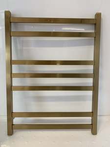 Heated Towel Rails: 7 BARS 600mm HEATED TOWEL RAIL BRUSHED GOLD