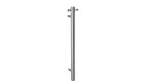 Heated Towel Rails: VERTICAL HEATED TOWEL RAIL - BRUSHED NICKEL ROUND