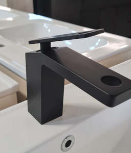 Clearance: ALEXA SQUARE BASIN MIXER BLACK