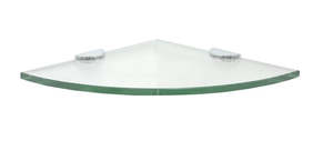 Clearance: 200x200MM GLASS CORNER SHELF