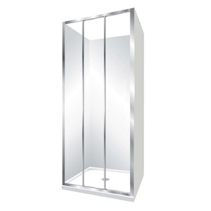 Shower Cubicle 900x750 3 Sided Alcove Tray Liner and Door