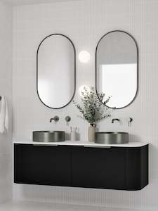 Wall Hung Vanity: CODE NATURE 1500 VELOUR DOUBLE BASIN ORCHARD VANITY