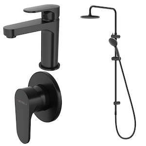 Packages Bathroom: METHVEN GLIDE MATTE BLACK TAPWARE PACKAGE