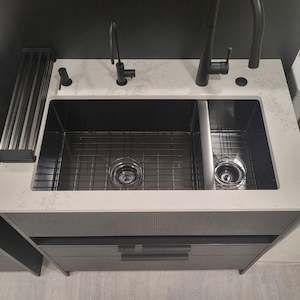 CODE ASPEN DOUBLE BOWL PVD 450/200 SINKS - 5 COLOURS