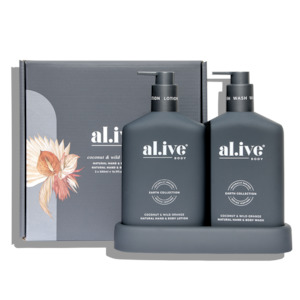 Bathroom Accessories: AL.IVE WASH & LOTION DUO - COCONUT & WILD ORANGE