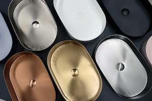 CODE FUSION OVAL STAINLESS STEEL BASINS - 9 COLOURS
