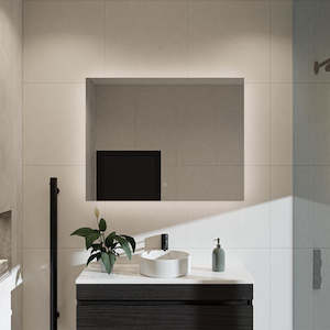 Bathroom Lighting New Zealand: NEWTECH AMBIENCE RECTANGLE BACK LIT MIRROR - 5 SIZES