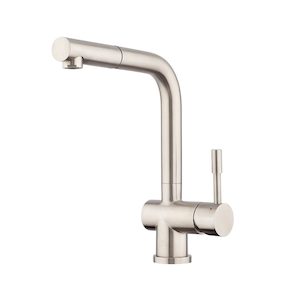 Voda Plumbingware: VODA STAINLESS PULL OUT HIGH RISE SINK MIXER