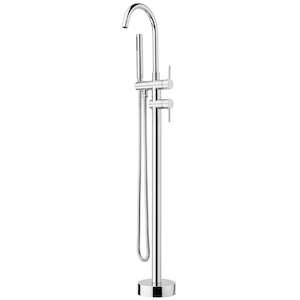 Voda Plumbingware: VODA FLOOR MOUNTED BATH FILLER WITH MIXER & HAND SHOWER