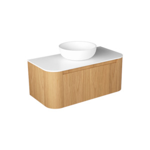 Primo Vanities: TONDO CURVED 1000 SINGLE DRAWER WALL HUNG VANITY