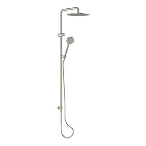 Brushed Brass Bathroom: GREENS TESORA TWIN RAIL SHOWER - 3 COLOURS