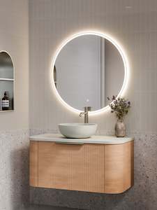 CODE NATURE 1000 PILLAR VANITY WITH CONCRETE SLAB TOP