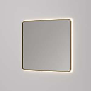 Black Kitchen Bathroom Range: CODE INTERIORS AURA LED 850X750 RECTANGLE FRAMED MIRROR