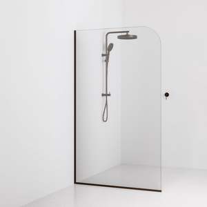 Black Kitchen Bathroom Range: CODE INTERIORS PILLAR SHOWER SCREEN GLASS 1200MM