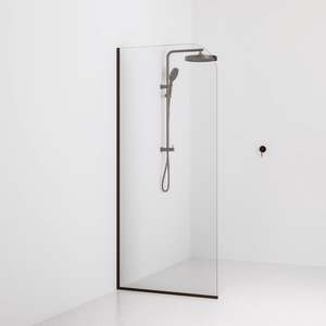 CODE INTERIORS PILLAR SHOWER SCREEN GLASS 900MM