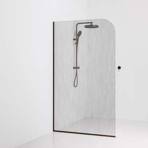 Black Kitchen Bathroom Range: CODE INTERIORS ALLURE SHOWER SCREEN GLASS 1200MM