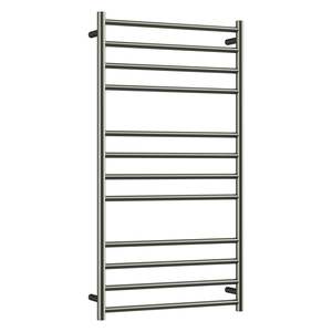CODE ROUND HEATED TOWEL LADDER 1200X650MM BRUSHED NICKEL
