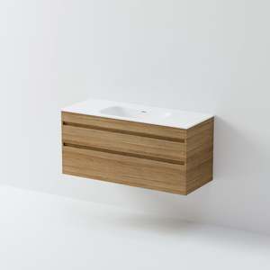 Bathroom Vanities: CODE LUXE 1200 WALL HUNG SINGLE BASIN VANITY DOUBLE DRAWER