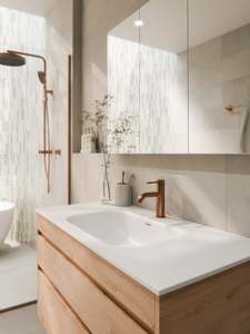 Bathroom Vanities: CODE LUXE 600 WALL HUNG VANITY DOUBLE DRAWER