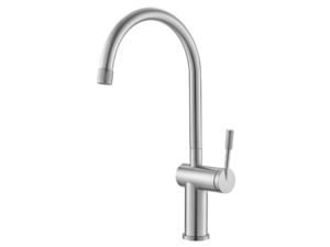 Black Kitchen Bathroom Range: RIVET GOOSENECK KITCHEN MIXER - 6 COLOURS