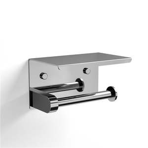 Black Kitchen Bathroom Range: CODE INTERIORS VERSA TOILET ROLL HOLDER WITH SHELF