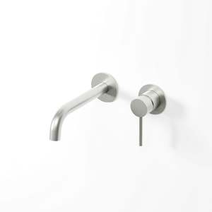 Brushed Stainless Nickel Bathroom Kitchen: AQUACOR VIDA WALL BASIN MIXER