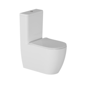 Toilet Suites New Zealand: PLUMBLINE ZEN II BACK TO WALL TOILET SUITE GLOSS WHITE