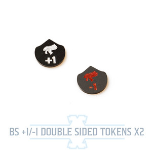 +1/-1 BS Tokens - Battle Kiwi Tabletop Wargaming Terrain and Accessories
