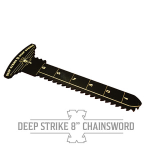 Deep Strike 8inch Chainsword Ruler - Battle Kiwi Tabletop Wargaming Terrain and Accessories