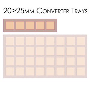 20mm to 25mm Converter Tray - Battle Kiwi Tabletop Wargaming Terrain and Accessories