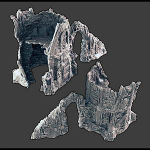 Products: Ancient Tower Ruins - Battle Kiwi Tabletop Wargaming Terrain and Accessories