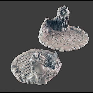 Products: Ruined Objective zone – 6 inch - Battle Kiwi Tabletop Wargaming Terrain and Accessories