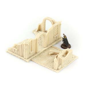 Saxonia – Ruined Blacksmith - Battle Kiwi Tabletop Wargaming Terrain and Accessories