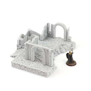 Products: Saxonia – Ruined Villagers House - Battle Kiwi Tabletop Wargaming Terrain and Accessories