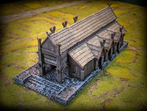 Saxonia – Great Hall - Battle Kiwi Tabletop Wargaming Terrain and Accessories