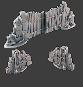 Jungle Temple Ruins Gate and Walls pack - Battle Kiwi Tabletop Wargaming Terrain&hellip;