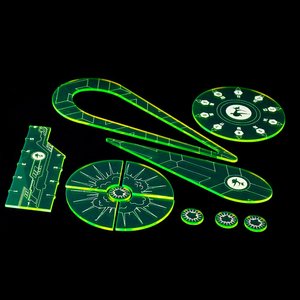 Products: Infinity Template & Ruler Combo Set - Battle Kiwi Tabletop Wargaming Terrain and Accessories