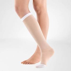 Leg Supports: VenoTrain Ulcertec Compression Stockings, Knee or Thigh High, Moderate Beige