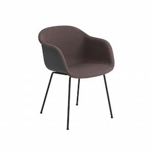 Muuto Fiber Armchair: Fiber Armchair Tube Base With Front Upholstery