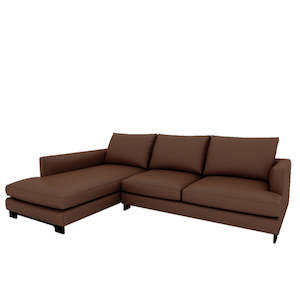 Leather Sofas: Easytime Small L Shape Sofa LAFC SS/SC
