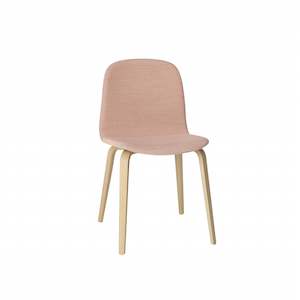 Visu Dining Chair With Wood Base - Fabric