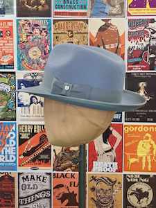 Hat: Wool Felt Fedora, Size L, Colour 125light grey