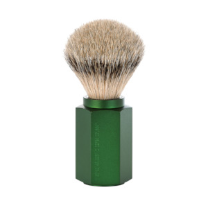 MUHLE  FOREST Hexagon shaving brush, Silvertip badger